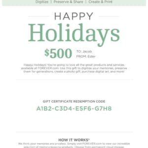 Forever Gift Certificate